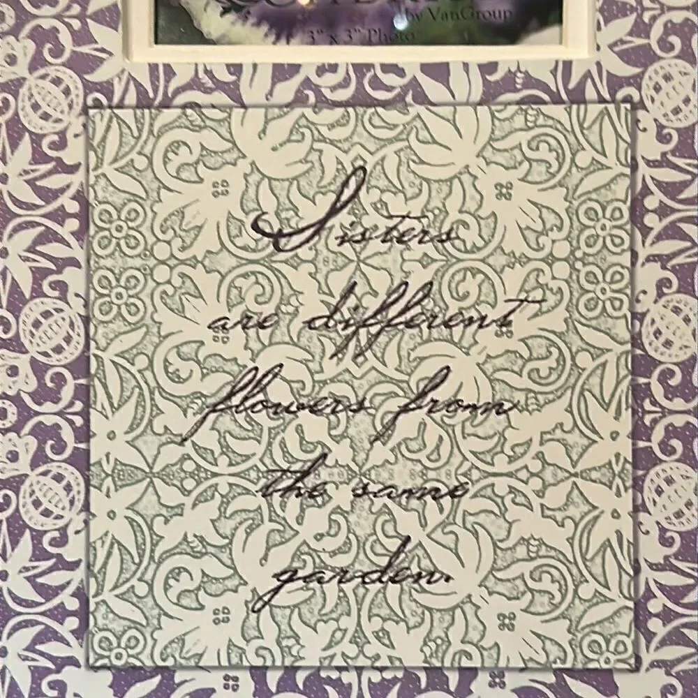 Moments to Cherish “Pansy Sisters” Picture Frame Plaque!